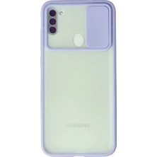 Uravas Store Galaxy A11 Kılıf Palm Buzlu Kamera Sürgülü Silikon - Lila
