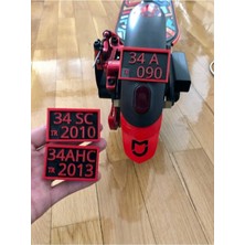 3D Kişiye Özel Plaka- Dekor , Scooter , Elektrikli Bisiklet Vb. (3m Bant Ile)