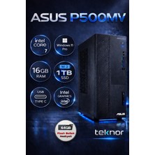 Asus Expertcenter P500MV Intel Core 7 240H 16GB 1 Tb SSD Wın 11 Pro  Masaüstü Bilgisayar & Teknor USB Bellek