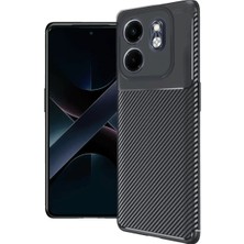 Uravas Store Infinix 9 Kılıf Auto Focus Karbon Kapak - Siyah