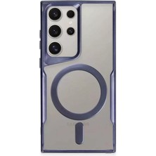 Uravas Store Galaxy S24 Kılıf Boyi Magsafe Silikon Kapak - Lacivert