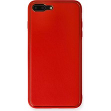 Uravas Store Iphone 7 Kılıf Coco Deri Silikon Kapak - Kırmızı