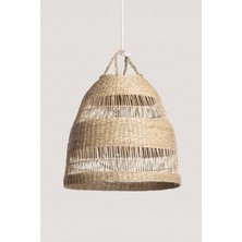 Ocean Point Doğal Hasır Sarkıt Avize, Bohem Rattan Lamba, Salon, Yatak Odası, Mutfak, Antre, 35X35 cm