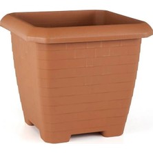 Serinova Hisar Kare Saksı 25.5 Lt No:3 – Büyük Boy Kare Tasarım Çiçek Saksısı