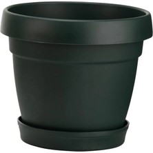 Poliwork Tabaklı Plastik Saksı 5,5 Lt – 24 cm Modern Çiçek ve Bitki Saksısı