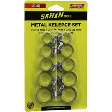 Mivexa Outdoor Outlet Şahin Tools ŞHT-019 ( 10PCS ) Metal Hortum Kelepçesi Set ( 2 Şer Adet= 8-18MM - 11-20MM - 13-23MM - 18-25MM - 14-27MM )*300