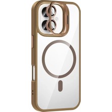 Uravas Store Iphone 17 Remim Lensli Magsafe Standlı Kapak - Kahverengi