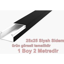 Mutlusan Siyah 25X25 Yapışkanlı Kablo Kanal