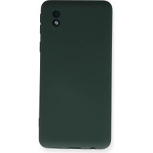 Uravas Store Galaxy A01 Core Kılıf Nano Içi Kadife Silikon - Koyu Yeşil