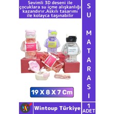 Wintoup #sumatarası Çocuk Su Içme Alışkanlığı Ofis Okul Spor Çok Şık Sevimli 3D Desenli Askılı Su Matarası