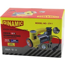 Mivexa Outdoor Outlet Dınamıc Cy-1 (Oto &amp; Araç) Hava Kompresörü (Kamyon &amp; Otobüs) (DC/12V-13.5V &amp; 15AMP &amp; 150PSI) (Bar Gösterge &amp; LED Aydınlatma)*20
