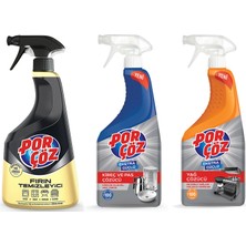 Porçöz Fırın Temizleyici-Kireç Çözücü-Yağ Sökücü 750 ml 3 Lü Set
