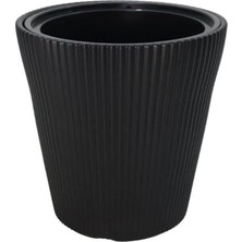 Serinova Çizgili Silindir Saksı No:3