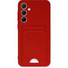 Uravas Store Galaxy A35 5g Kılıf Kelvin Kartvizitli Silikon - Kırmızı