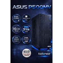 Asus Expertcenter P500MV Intel Core 7 240H 16 GB 2 Tb  SSD Wın 11 Pro  Masaüstü Bilgisayar & Teknor USB Bellek