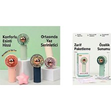 Alfa Life Marketing Mini Taşınabilir Şarjlı El Fanı 3 Kademeli Masa Üstü Telefon Tutmalı