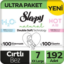 Sleepy 7 Beden Double Soft Natural Bebek Bezi Ultra Paket 48X4 192 Adet