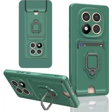 Uravas Store Redmi Note 14 5g Kılıf Zuma Kartvizitli Yüzüklü Silikon - Yeşil