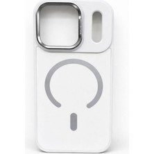 iPhone 17 Pro Uyumlu Saf Beyaz Magsafe Kılıf