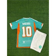 Alaturka Mix Inter Miami 2024/25 Yeni Sezon Lionel Messi Çocuk Forması (Turkuaz)