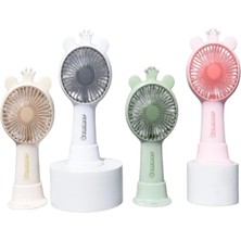 Alfa Life Marketing Mini Taşınabilir Şarjlı El Fanı Masa Üstü Telefon Tutmalı