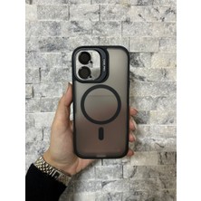iPhone 17 Uyumlu Siyah Magsafe Standlı Lens Korumalı Case Pro Kılıf