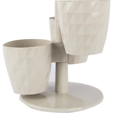 Serinova Dönence 3'lü Saksı Takımı – Üçlü Set Halinde Dekoratif Modern Saksı Takımı