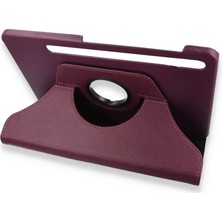 Uravas Store Galaxy X800 Tab S8 12.4 Kılıf 360 Tablet Deri Kılıf - Mürdüm