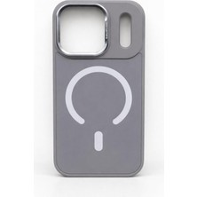 iPhone 17 Pro Uyumlu Gri Magsafe Kılıf
