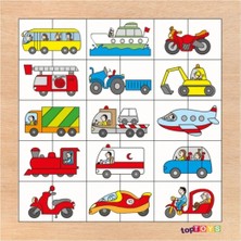 Toptoys Ahşap Eşleştir & Karıştır Taşıtlar