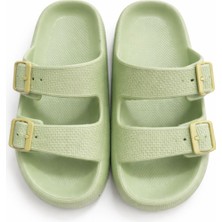 SUNYOGA Ser&kadın Eva Çift Tokalı Terlik Ortopedik Rahat Taban Günlük Kullanım