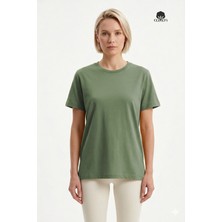 Cottonland Kadın Marına Normal Kesim O Yaka Kısa Kollu Pamuk Tişört