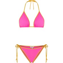 Aquella Biye Detaylı Fuşya Üçgen Bikini Takım