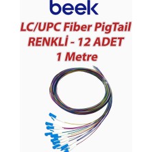 Beek Sc/upc Fiber Pigtail, 9/125 Μ, Singlemode, 0.9mm Simplex, Os2, Lszh, 1 Metre - Renkli 12ADET