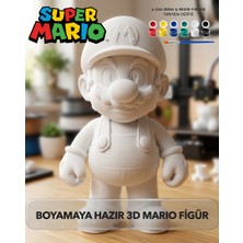 Super Mario Boyama Seti | 3D Baskı Figür + 6 Renk Boya & Fırça Hediyeli | Hobi & Eğitici Set
