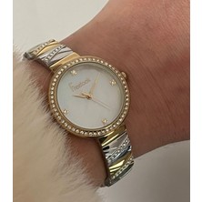 Freelook Çelik Kordon ve Kasa Zirkon Taşlı Sedef Kadranlı Kadın Kol Saati