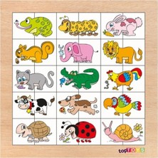 Toptoys Ahşap Eşleştir & Karıştır Hayvanlar