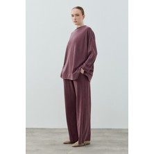 Merwishop Merwish Bambu Comfi Pantolonlu Takım 1805 Bordo