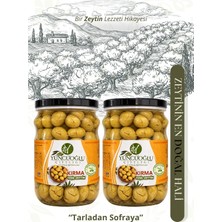 Çiftliği Kırma Yeşil Zeytin - Kendi Bahçemizden Doğal ve Katkısız Köy Tipi 700 Gram x 2 Adet