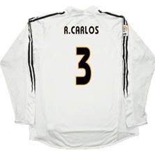 Alaturka Mix Real Madrid 2003/04 Iç Saha Uzun Kol Simens R.carlos Yetişkin Forması