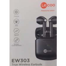 Lecoo EW303 Kablosuz Bluetooth 5.0 Tws Mikrofonlu Kulak Içi Kulaklık Siyah
