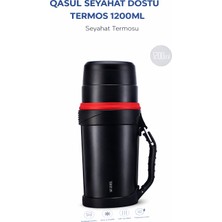 Qasul 1200ML Seyahat Termosu – Paslanmaz Çelik, Sıcak & Soğuk Tutma Özellikli Büyük Boy Termos