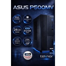 Asus Expertcenter P500MV Intel Core 7 240H 24 GB 512GB SSD Wın 11 Pro  Masaüstü Bilgisayar & Teknor USB Bellek