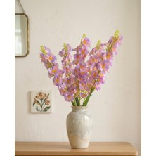 Yasima Yapay Pembe Mor Desenli Sümbül 5 Dallı Ev ve Organizasyon Dekorasyonu