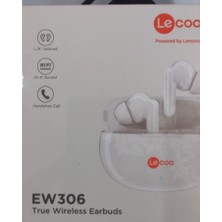 Lecoo EW306 Kablosuz Bluetooth 5.1 Hi-Fi Tws Mikrofonlu Kulak Içi Kulaklık Beyaz