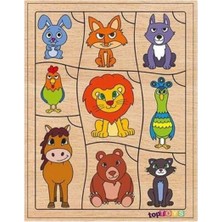 Toptoys Bil Bakalım Kimin Kuyruğu ? Ahşap Eşleştime Puzzle