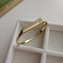 Lente Aksesuar Xuping Kararmaz Çelik Plaka Kelepçe Bilezik - 60 mm