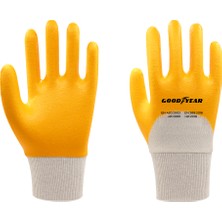 Goodyear F1 3/4 Kaplı Örme Pamuklu Sarı Eldiven No:10(Xl)