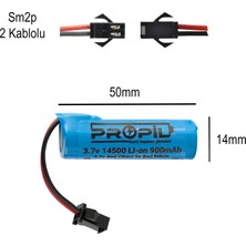 Propil 3.7V 14500 Li-On 900 Mah Oyuncak Pili Siyah Soket