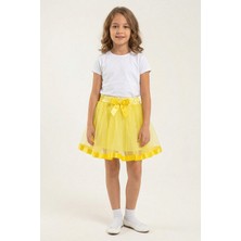 Kinderos Fiyonklu Beli Lastikli Kız Çocuk Tütü Etek - 26Y 0950